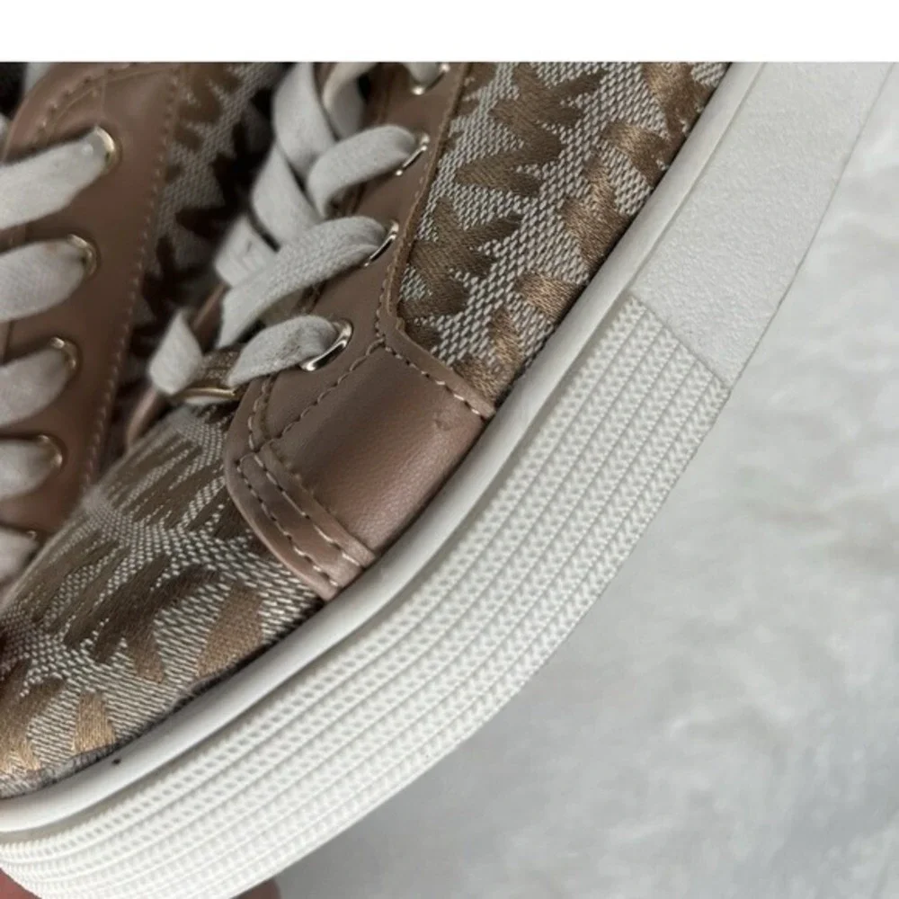 Michael‎ Kors Big Girls Tan Fashion Sneakers Casual Going Out Outerwear Luxury